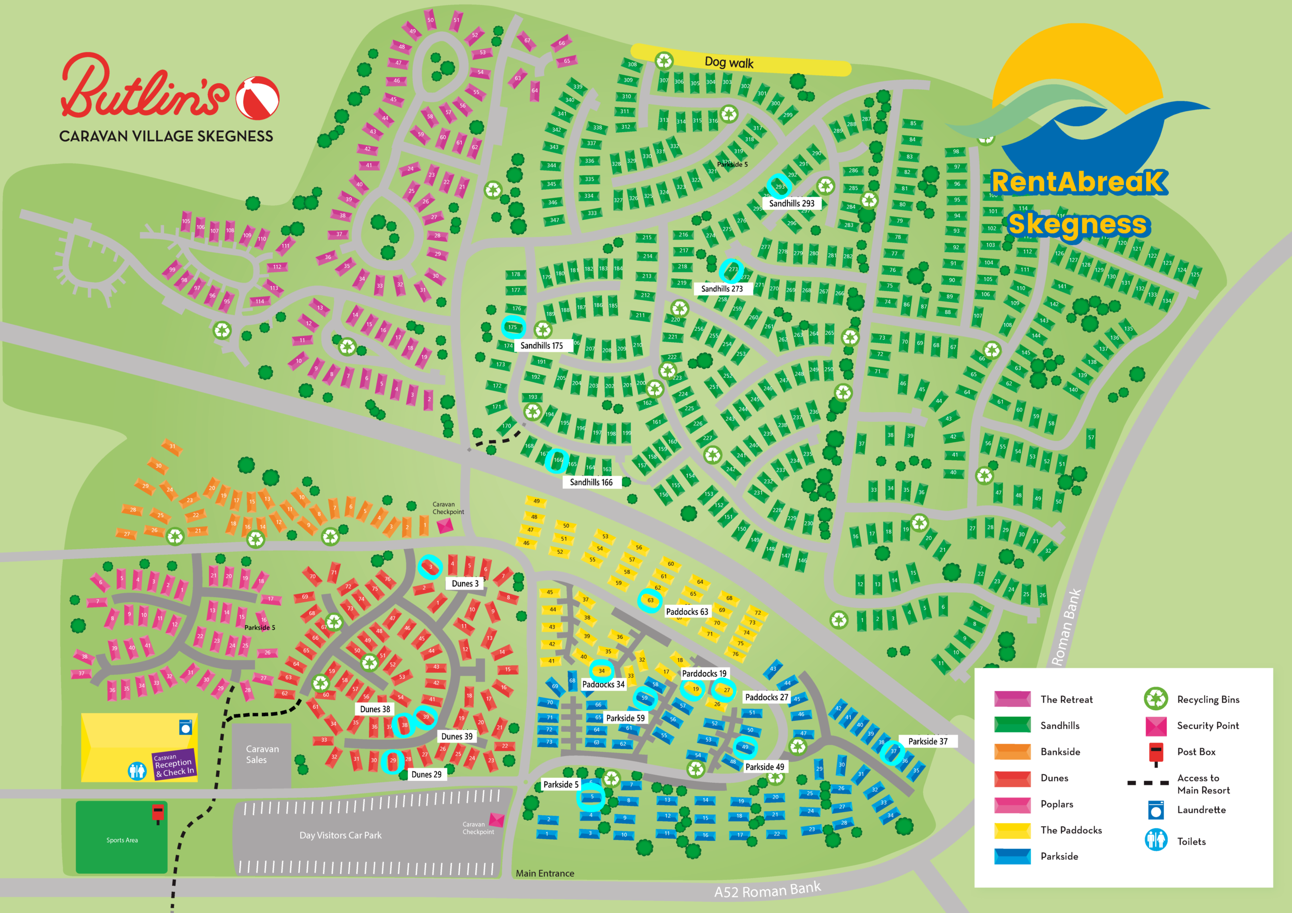 Caravan Hire 2 Caravan Hire Park Map